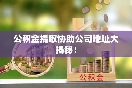 正阳公积金提取协助公司地址大揭秘！