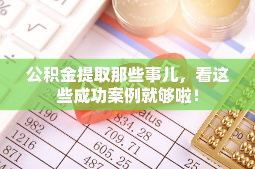 正阳公积金提取那些事儿，看这些成功案例就够啦！